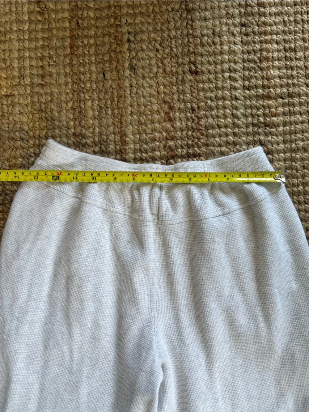 Brandy Melville Cream Waffle-Knit Lounge Pants